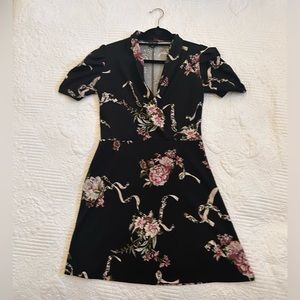 Fancy Free Press floral black dres